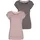 Yoga Relax Soulwear Essentials Yoga Shirts Packung 2er-Pack leicht überschnittene Schultern längerer Schnitt rosa 40