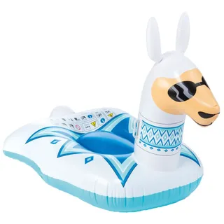 heimtexland Luftmatratze Wassertier aufblasbar Pool Strand XL Schwimmtier, (Typ889, 1-St., Typ889), Wasserspielzeug I Lama I 145x92x110 cm I 2 Luftkammern bunt 92 cm x 145 cm x 110 cm