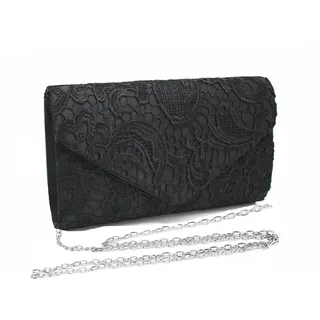 Fililogor Clutch für Damen, elegante Abendtasche, Clutch für Abschlussball, Party, Damen für Hochzeit, Party, Braut, Schwarz