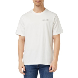 Levi's Herren Ss Relaxed Fit Tee T-Shirt,Chrome Headline White+,S