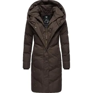 Ragwear Steppmantel Natalka stylischer, gesteppter Winterparka mit gefütterter Kapuze braun 5XL (50)