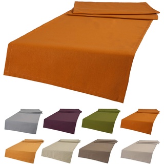 beties „Wunschton“ XL Tischläufer ca. 40x220 cm Tischband Tischdeko in großer Sortiments- und Größenauswahl – EIN idealer Uni Begleiter (sanddorn-orange)