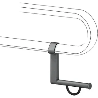 Papierrollenhalter Normbau Serie Cavere aus Aluminium, Anthrazit-Metallic, passend für Stützgriffe - 7449110095