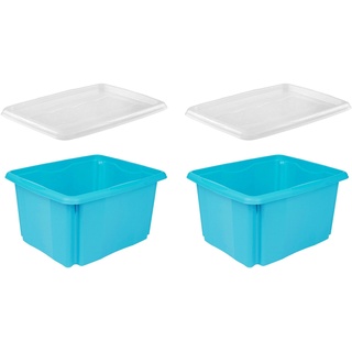 Organizer KEEEPER "emil" Aufbewahrungsboxen Gr. B/H: 34,5 cm x 22 cm, blau Aufbewahrungsbox Stapelbox Aufbewahrung Ordnung Aufbewahrungsboxen Aufbewahrungsbox, aufeinander stapelbar