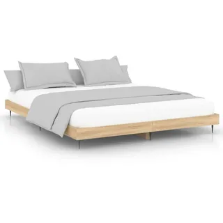vidaXL Bettgestell Sonoma-Eiche 180x200 cm Holzwerkstoff