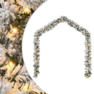 Tidyard Weihnachtsgirlande mit LED-Leuchten Innen Außen Weihnachtsdeko Weihnachten Girlande Tannengirlande, Weihnachtsgirlande Dekoration für Treppe,Geländer,Tür, Kamine, Grün 10 m PVC