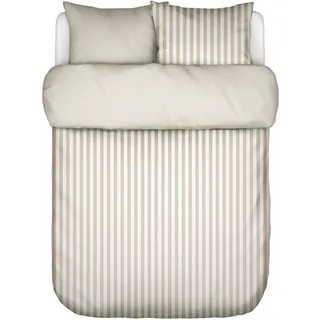 Marc O'Polo Classic Stripe Satin Beige 200 x 220 cm + 2 x 80 x 80 cm