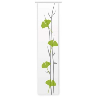 gardinen-for-life Schiebegardine Ginkgo grün plus Flächenvorhang HxB 260x60 cm - B-line weiß