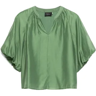 s.Oliver Viskosemix-Bluse im Loose Fit mit Puffärmeln Grün 44