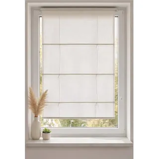 Modernes Raffrollo mit lichtdurchlässigem Stoff Fenster-Rollo leichter Sonnenschutz 925321 Weiß - 3