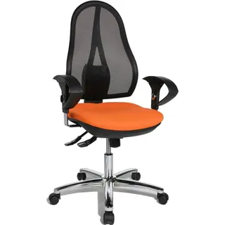 Topstar Bürostuhl Open Point SY Deluxe, OP290U G04 Stoff orange, Gestell chrom