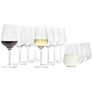 Ritzenhoff Gläserset Sternschliff, Transparent, Glas, 12-teilig, 8.3x23.6x8.3 cm, Made in Germany, Essen & Trinken, Gläser, Gläser-Sets