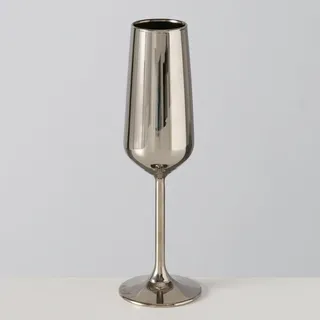 Boltze Sektglas Adora 22,5 cm Ø 7 cm 195 ml Silber