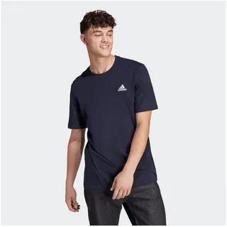 adidas Sportswear T-Shirt ESSENTIALS SINGLE JERSEY EMBROIDERED SMALL LOGO blau L