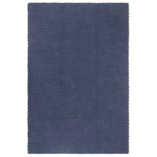 Teppich Rechteckig Marineblau 180x250 Cm Baumwolle
