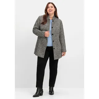 sheego »Bouclé-Jacke in schwarz-weiß | Gr.: 48