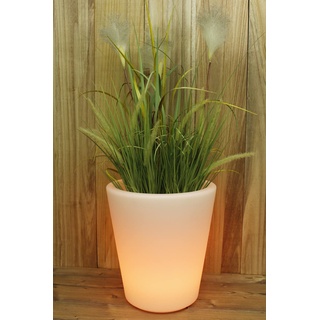 Arnusa Beleuchteter Blumentopf PL124 40 cm Kübel Topf Vase beleuchtet LED Leuchtvase