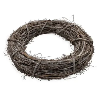 Spetebo Dekokranz XL Rattankranz natur - 45 cm - Holz Türkranz groß zum Dekorieren, Weidenkranz zum Dekorieren