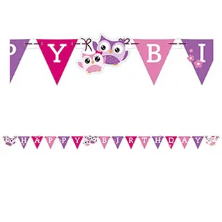 Amscan Partykette Eule Happy Birthday