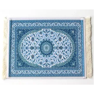 Mini Teppich Mauspad mit Quaste Oriental Persian Mouse Pad 28x18 cm | Kreative Orientteppich Muster, Perserteppich, Rutschfeste Gummibasis, Kleiner Teppich Tisch Mousepad, Matte