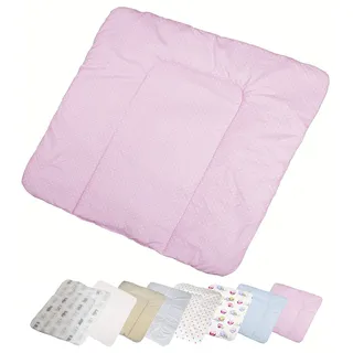 Vizaro - Gepolsterter weiche Wickelauflagen des Babys - 100% Baumwole- 70x75cm - Made in EU - ÖkoTex - Rosa Und Weiß
