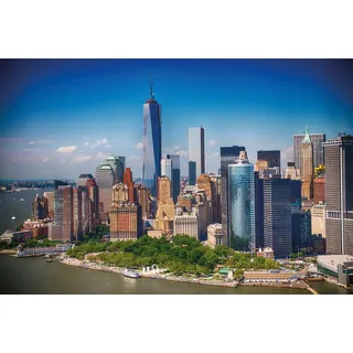 Fototapete PAPERMOON "Lower Manhattan Skyline", bunt, B:2,5m L:1,86m, Vlies, Tapeten