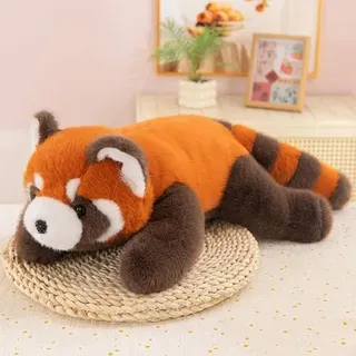 Roter Panda Kuscheltier XXL, Red Panda Plush, Kissen zum Schlafen, Panda Kuscheltier, Fuchs Plüschtier, Flauschiger Stofftier zum Spielen, Sammeln