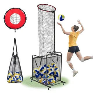 Vevor Volleyball Trainingsnetz, winkel- und höhenverstellbarer Volleyballtrainer,