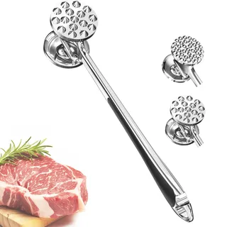 Fleischklopfer,GeeRic Doppelseitig Hammer Fleischplattierer Spülmaschinenfest, Meat Tenderizer für Schnitzel, Steak, Rindfleisch