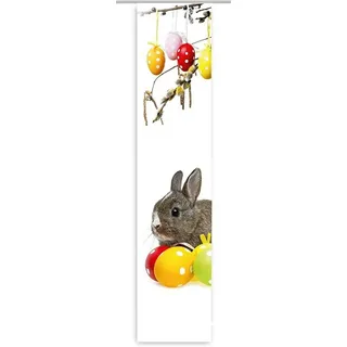 gardinen-for-life Schiebegardine Osterhase II, Schiebevorhang mit Druck-Motiv 60 cm x 260 cm