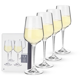 Viski Kristall-Chardonnay-Gläser – Europäisch gefertigte Weißweingläser-Set mit 113-170 ml Stiel-Chardonnay-Weinglas für Hochzeit oder Jahrestag und besondere Anlässe Geschenkideen
