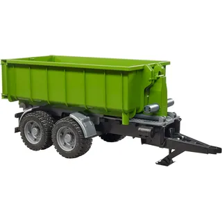 Bruder 02035 - Hakenlift-Anhänger für Traktoren grün 1:16