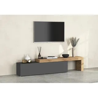 OTTO home Chronos TV-Board Lowboard 270 cm Grau Holzwerkstoff