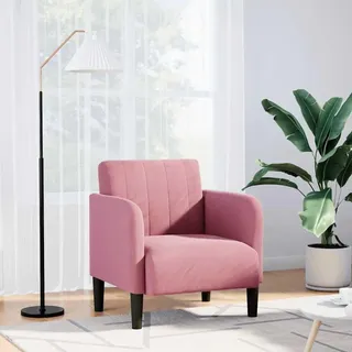 vidaXL Sessel mit Armlehnen Samt 57,9 x 58,1 x 54 cm Rosa