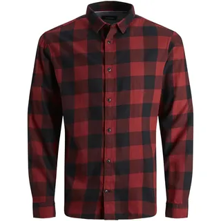 JACK & JONES 12181602 Hemd Slim Fit Business Shirt Weiches Langarm Twill Oberteil aus Baumwolle