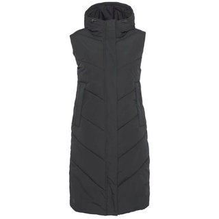 Ragwear Steppweste SUMINIKA VEST Winterweste in Longform schwarz M (38)