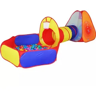 Iplay Spielzelt-Set mit Becken und Tunnel - 100 Bälle.