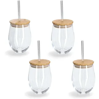 Zeller Gläser-Set 0,5 l Weiß 4 St.