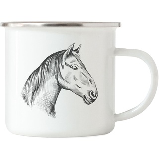 Pferd Emaille Tasse Pferdeliebhaber Pferde Pferdeflüsterer Reiten Pony Hobbie Liebe Freiheit Lebendig Horse