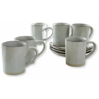 Loberon Tasse 0,0 l Grau 6 St.