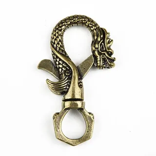 Ästhetischer Hauch von Retro-Charm, Drachen-Figur aus reinem Kupfer, dient als doppelfunktionierender Deko-Artikel und praktisches Accessoire