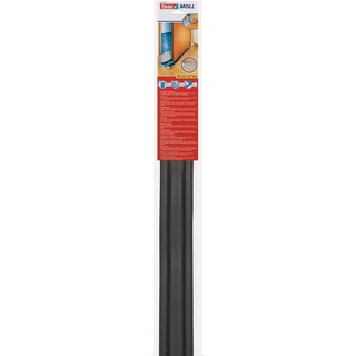 tesamoll Zugluftstopper für glatte Böden - Zuschneidbare Türdichtung zum Schutz vor Zugluft - mit Schallschutz - 95 cm x 25 mm, kürzbar - Anthrazit