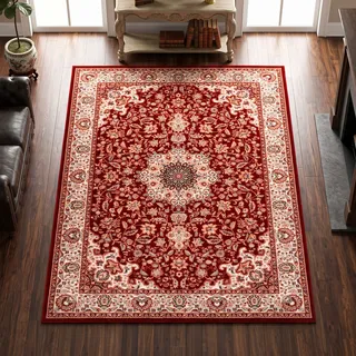 THEKO Dolna - 859 Wollteppich 160 x 230 cm Rot