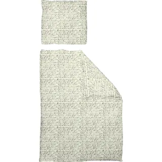 Bettwäsche ADAM "Leinenbettwäsche Scribble" Gr. B/L: 155 cm x 220 cm (1 St.), B/L: 80 cm x 80 cm (1 St.), Jacquard, schwarz Bettwäsche 155x220 cm nachhaltig aus Bio-Baumwolle