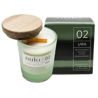 nụlọ Duftkerze 2 Uwa 150g – Wacholder & Kiefer, erdiger Duft, Holzdocht