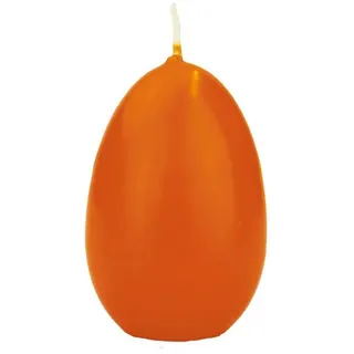 INNA-Glas Formkerze Osterei Kerze LEONITA, orange, 9cm, 6cm, 16h - Made in Germany orange