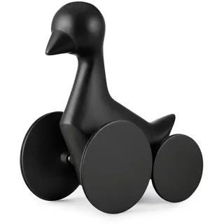 Norman Copenhagen Ducky Deko Figur, Holz, schwarz, H:23xL:19xD:11cm