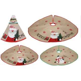 Weihnachtsbaumrock Polyester Ø 100 cm Mehrfarbig 2-fach Sortiert