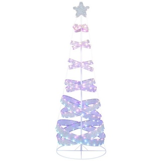 COSTWAY Dekobaum, 210cm LED Spiral Weihnachtsbaum mit 341 LEDs & 34 Lichtmodi weiß