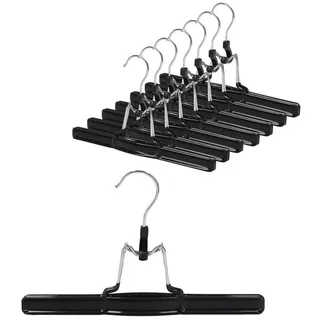 VonBueren Kleiderbügel VonBueren 8X Hosenbügel Klemmbügel schwarz, Hosenspanner aus Metall, (8-tlg)